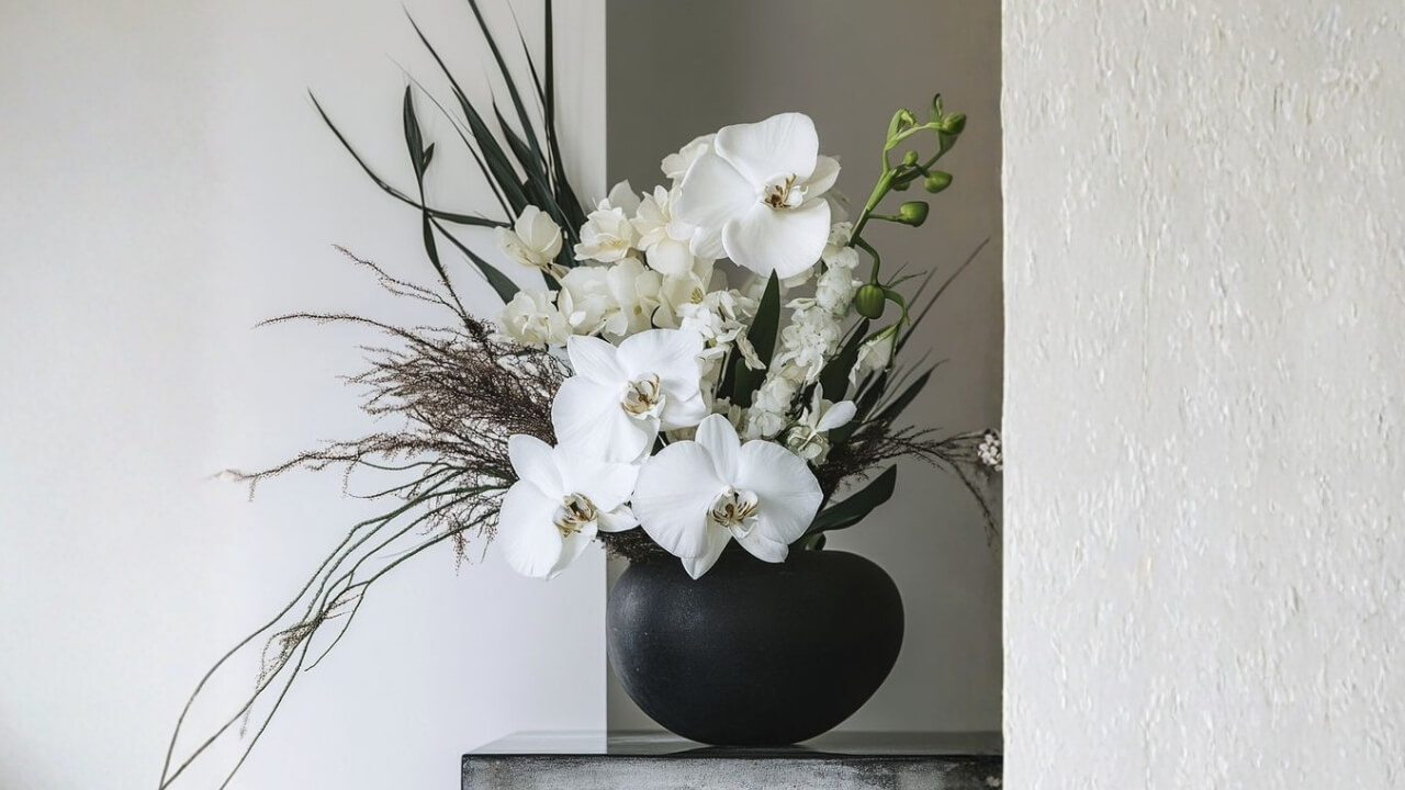 Blumen im Innendesign