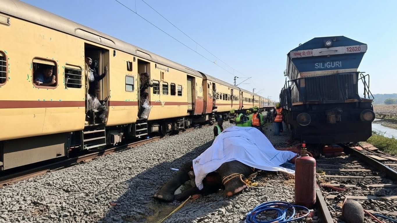 Elefanten-Zug-Unfall-Assam