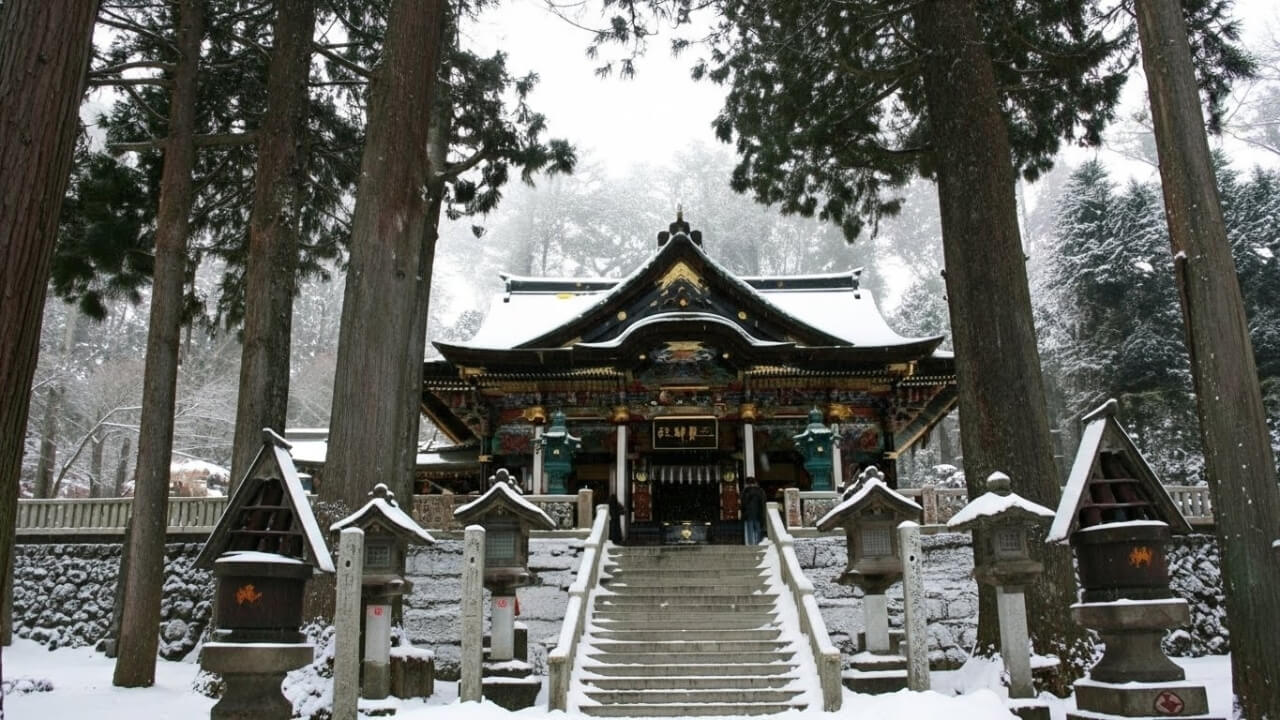 japan-schrein-schnee-not