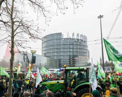 Bauern Mercosur Protest Straßburg